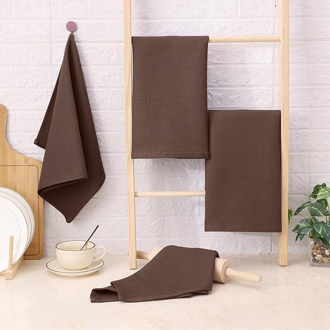 Homaxy 100% Cotton Waffle Weave Kitchen Towels, 4 Pack - Image 7