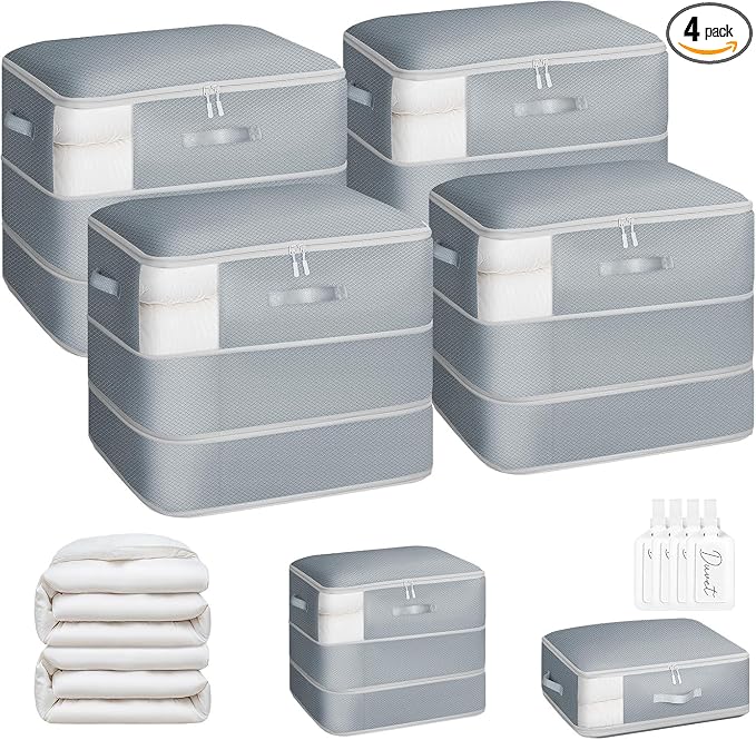 DIMJ Comforter Storage Bag - 110L Large Capacity Ultra Space Saving Self by DiMJ