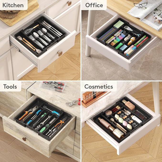 Lifewit Expandable Silverware Drawer Organizer, Kitchen Utensil Tray | BPA-free - Image 9