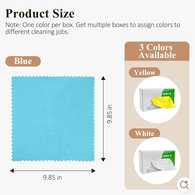 30 Pack Microfiber Cleaning Cloths, Dish Towels - Image 5