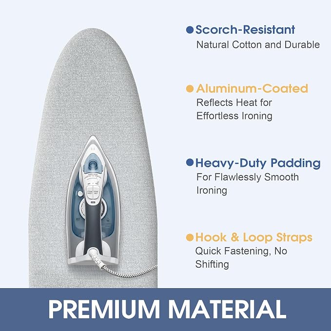 Ironing Board Cover and Pad for Standard Size 15" x 54" - Image 2