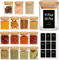 ComSaf Spice Jars 4oz 16 Pack, Seasoning Containers by ComSaf