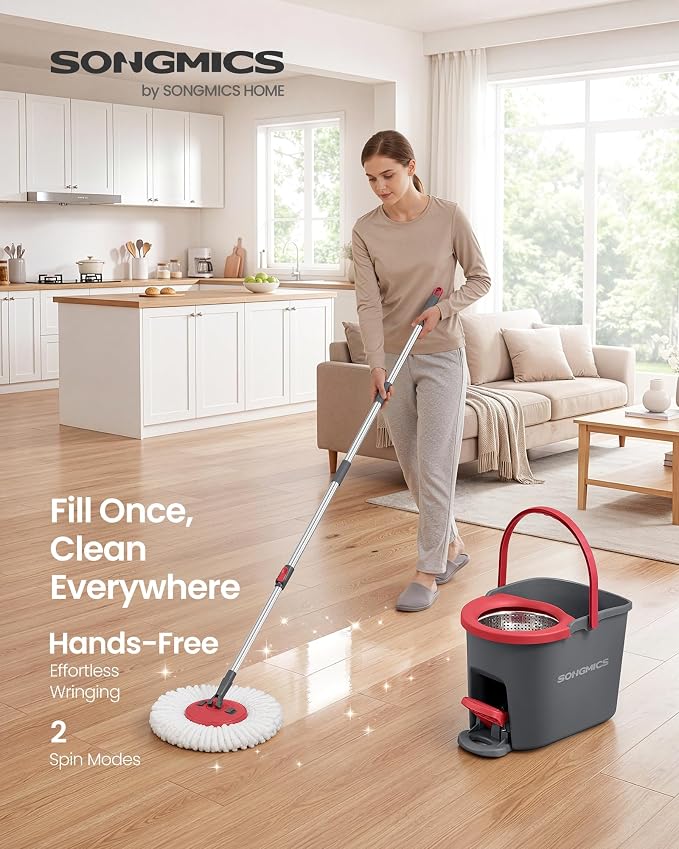 SONGMICS Spin Mop and Bucket Set - Image 2