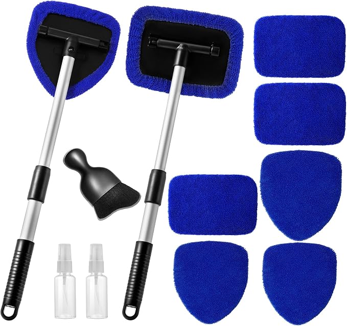 Qydipclin 11pcs Windshield Cleaner Tool, Car Window Cleaning Wash Kit by Qydipclin