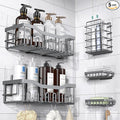 Shower Caddy 5 Pack, Adhesive Shower Organizer by EUDELE