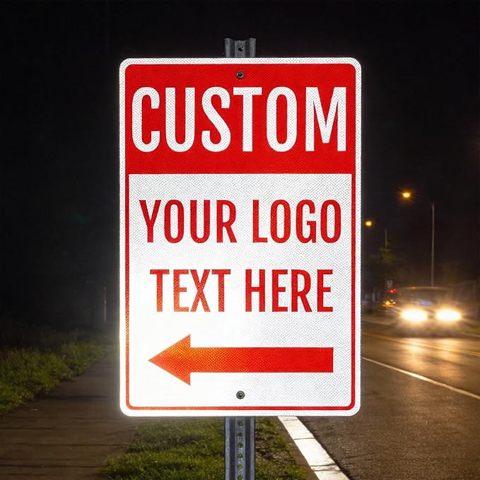 Extra Large Custom Outdoor Metal Sign for Garage Business Wall, 30x24 Inch, Rust-Free Aluminum Weather Resistant, Waterproof, Durable Ink, Easy to Mount