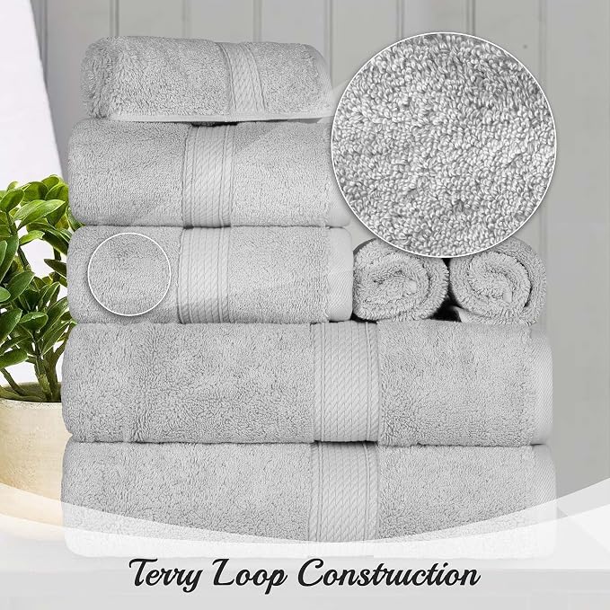 Superior Egyptian Cotton Ultra Plush & Absorbent, 10 Piece Set, Soft Luxury - Image 3