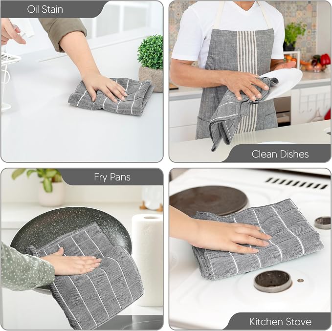 Utopia Towels - Microfiber Kitchen Towels, Super Absorbent 18 x 26 Inches - Image 4