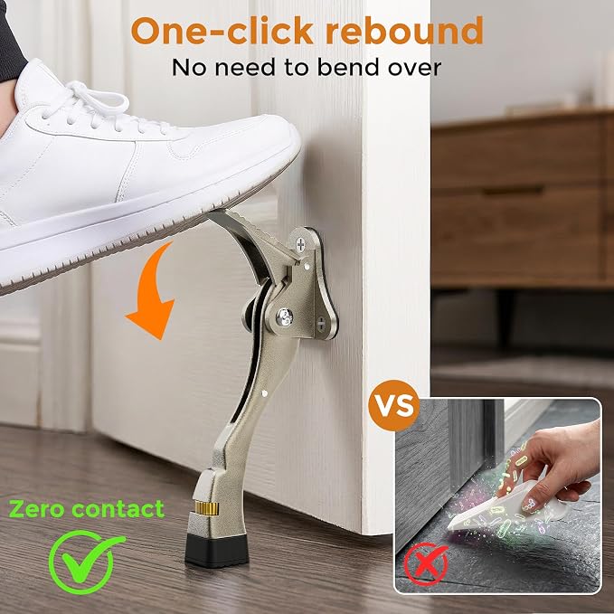 Gotega Door Stoppers, 4 Inch Kickdown Door Stop - Image 3