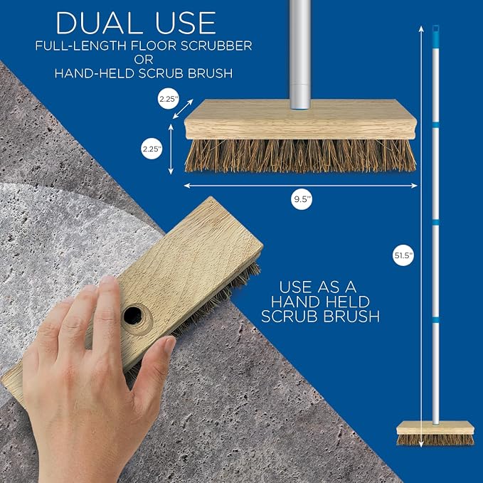 LOLA Deck Scrub Brush, Removes Dirt & Grime from Patios, 9 Pack - Image 2