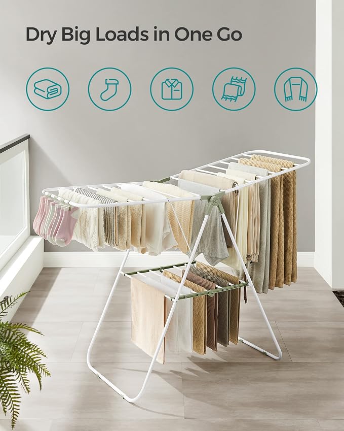 SONGMICS Clothes Drying Rack, - Image 3