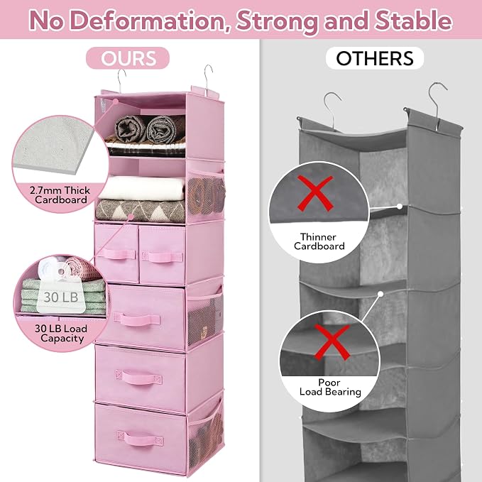 GRANNY SAYS Hanging Closet Organizer, 5 Drawers, 6 Shelves, 6 Pockets, 6 - Image 6