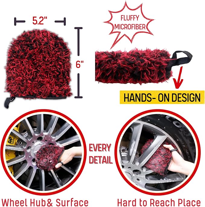 Professional 4 Pack Long Handle Wheel Brush Kit - Image 5