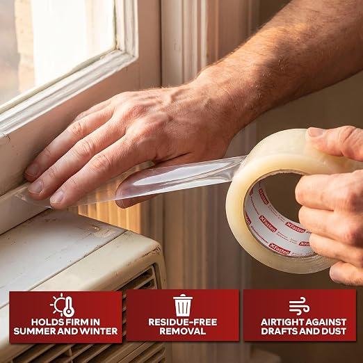 XFasten Window Sealing Tape for Winter 3” x 30 Yards RV Window Stripping for - Image 2