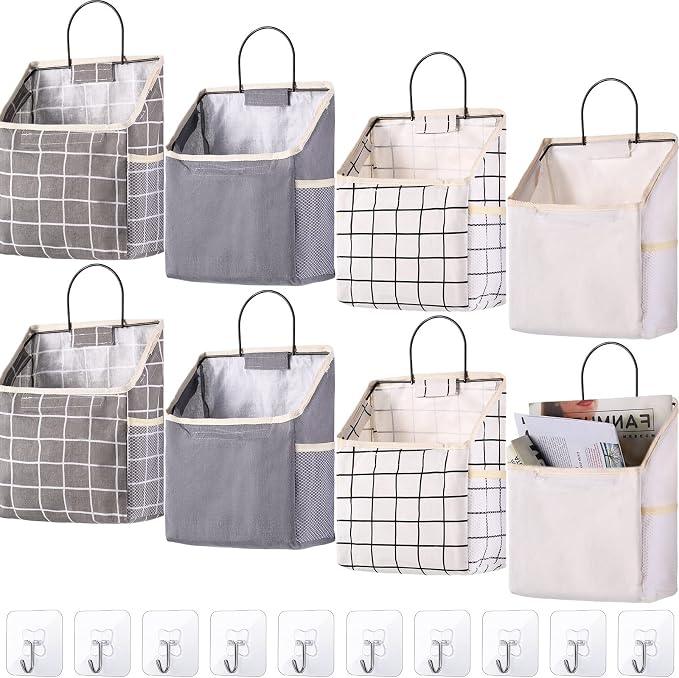 Boao 8 Packs Wall Hanging Storage Bag, Wall Storage Organizer Bags by Boao