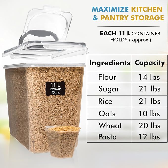 Shazo 2 PC Flour Sugar Storage Containers - Image 3