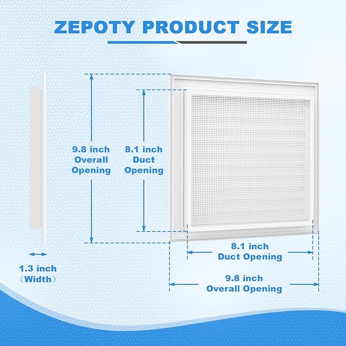 10" X 10" Aluminum Gable Vent with Screen, Effective Attic and Shed Ventilation Solution, Durable and Stylish Louvered Design for Optimal Airflow, Vent Opening: 8" X 8"
