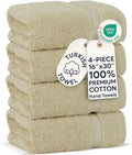 Chakir Turkish Linens 100% Cotton 4-Pack Hand Towels 16x30, Oeko-Tex Certified by ChakirTurkishLinens