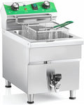 12.7 QT Commercial Fryer Electric Deep Fryer with Basket and Lid,Commercial Deep Fryer with Oil Filtration and Timer, Stainless Steel DEEP FRYER Countertop Fryer for Home Restaurant 110V/1750W