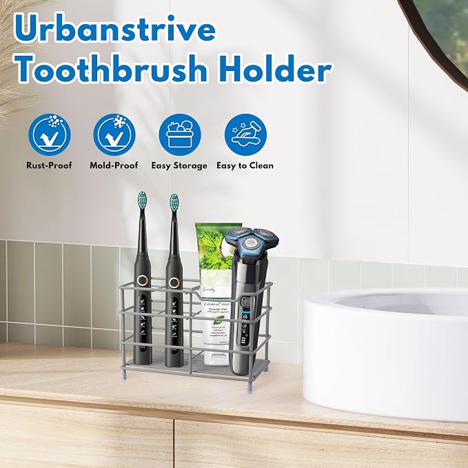Electric Toothbrush Holders for Bathrooms 304 Stainless Steel Quick Drying | - Image 8