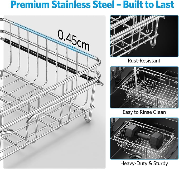 Delamu Over The Sink Dish Drying Rack - Image 4