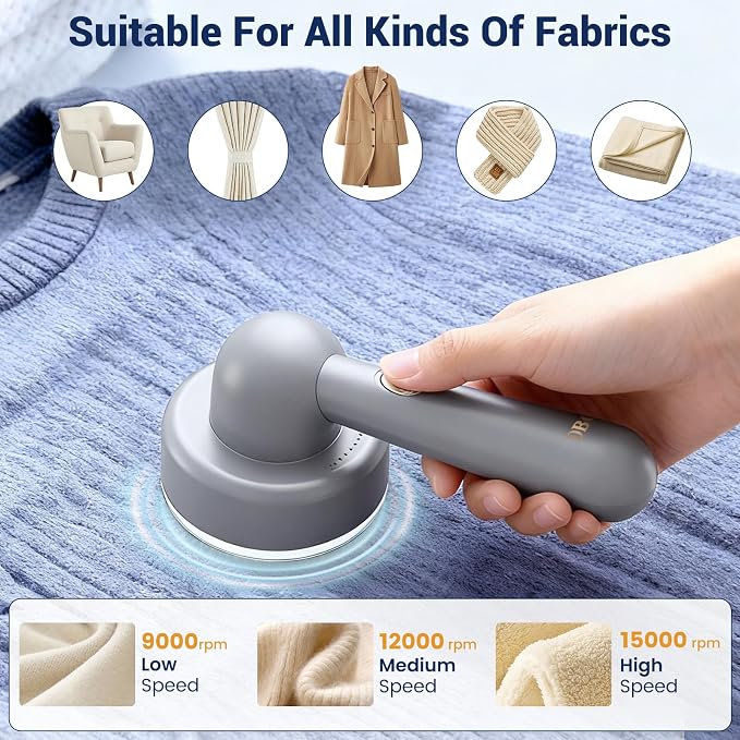 DBC Fabric Shaver Lint Remover for Clothes, Couch & Furniture | 6-Leaf Blade - Image 7