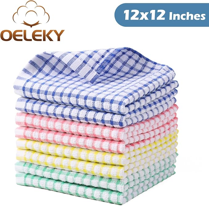 Oeleky Dish Cloths for Washing Dishes, Kitchen Dish Rags, Dish Towels - Image 7