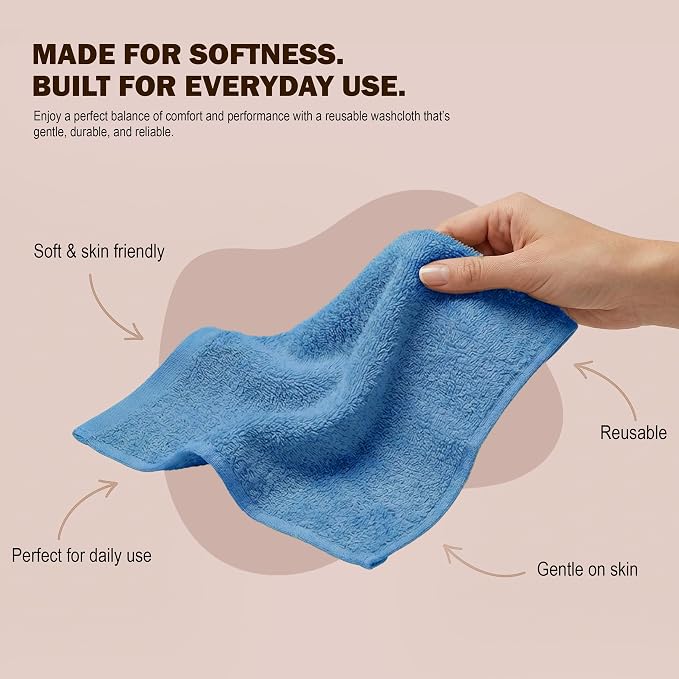 Utopia Towels 12 Pack Washcloths, 12x12 in, 100% Cotton, Variety | Premium 100% - Image 6
