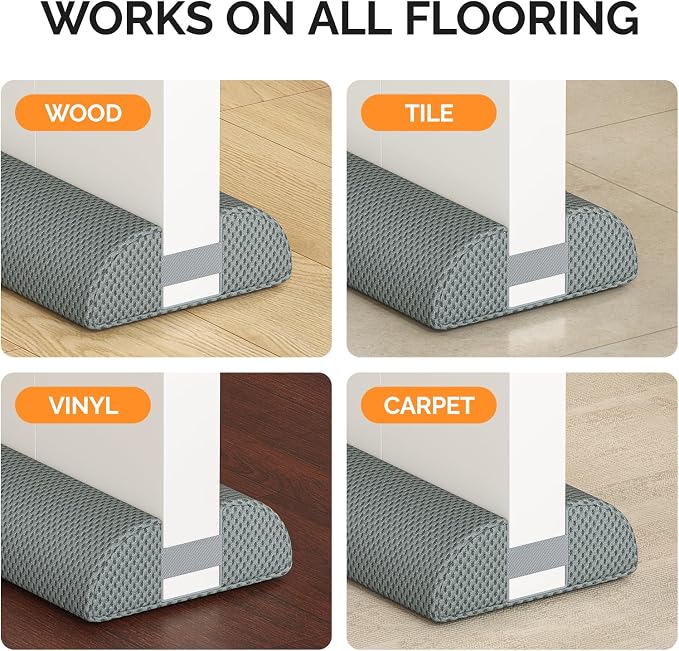 fowong Door Draft Stopper 30", Adjustable Under Door Noise Stopper, Block Drafts - Image 4