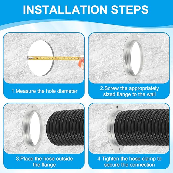 PATIKIL 16 Inch Duct Connector Flange, Metal Straight Pipe Exhaust Flange Duct Mounting Plate for Heating Cooling Ventilation HVAC System, Galvanize Steel