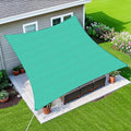 Amagenix Sun Shade Sail 25X25 Curved Edge Outdoor Shade Canopy Turquoise Breathable 95% UV Block Shade Cloth for Patio Garden Backyard (We Make Custom Size)