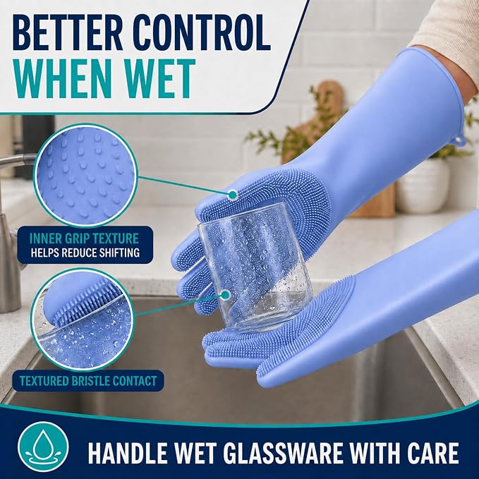 Silicone Dishwashing Gloves - Image 2