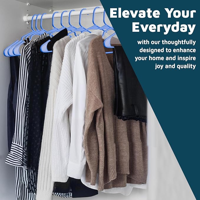 Lifemaster Plastic Clothes Hangers – Heavy Duty Hanger Set, - Image 3