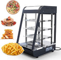 Commercial Food Warmer, 3 Tier Countertop Pizza Warmers Display Pastry Patty Warmer w/ 3D Heating with LED Lighting for Buffet Restaurant Shop Heater Food Service L15'' x W19'' x H25''