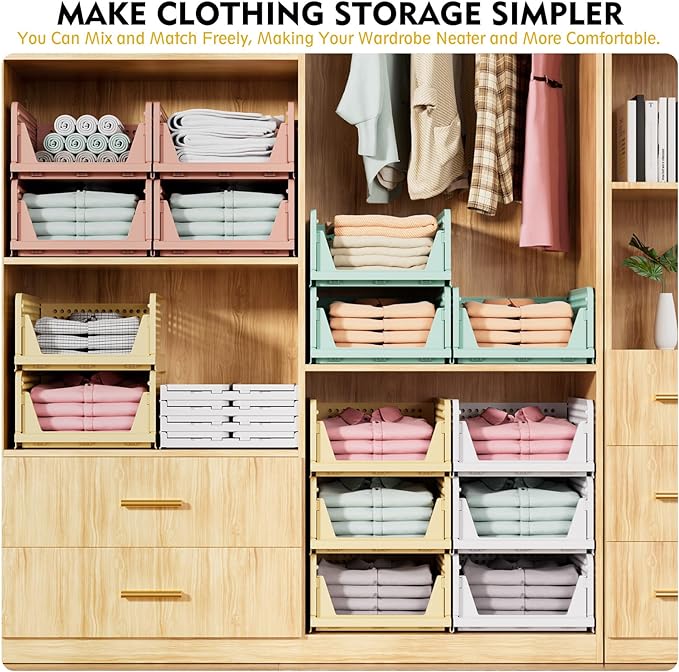 SNSLXH 5 Pack Closet Organizer Basket, Closet Organizers and Storage - Image 4