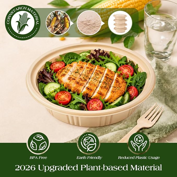 100 Piece Meal Prep Bowl Containers - Image 3