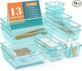 13 PCS Drawer Organizer Set, 5 Size Bathroom and kitchen organizer Trays | by StorMiracle
