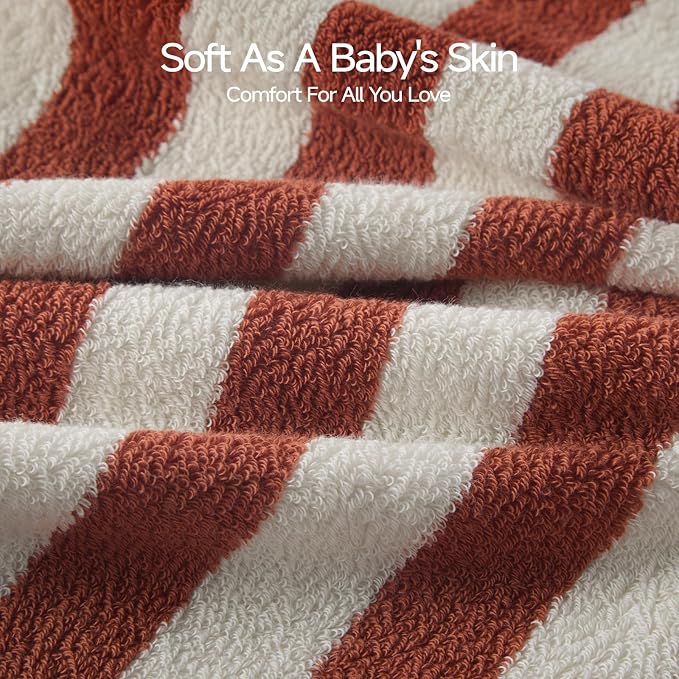 REDKISS Terracotta Striped Hand Towels - Image 6