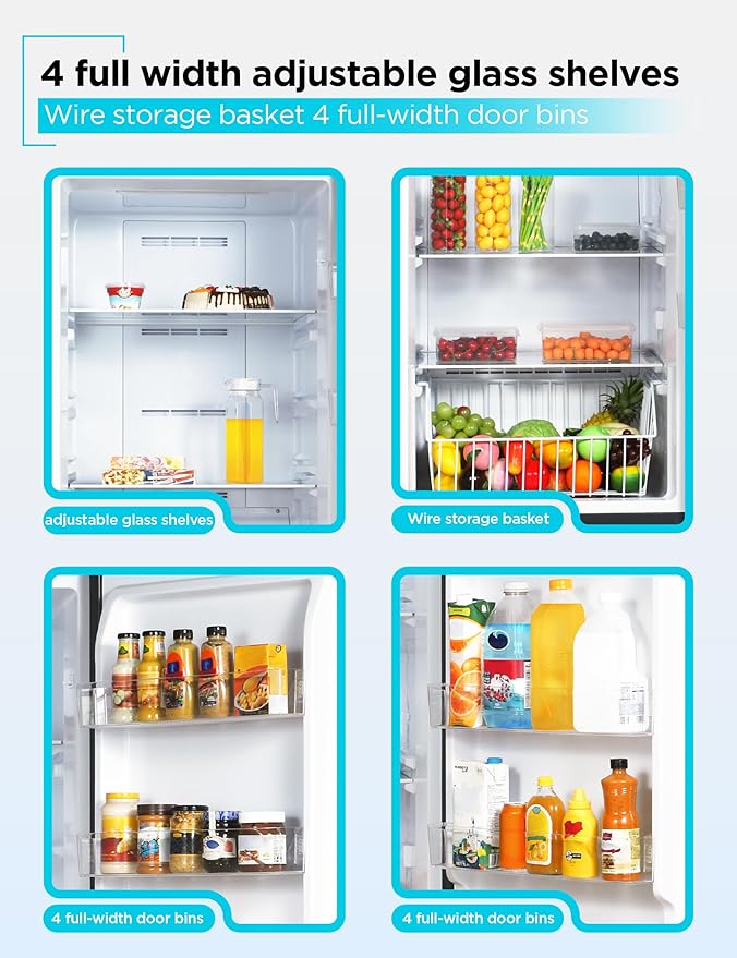 BLACK+DECKER 14 Cu. Ft. Convertible Freezer Refrigerator, Upright Freezer with Glass Shelves, ENERGY STAR rated, Frost Free, BUC1400XW, White