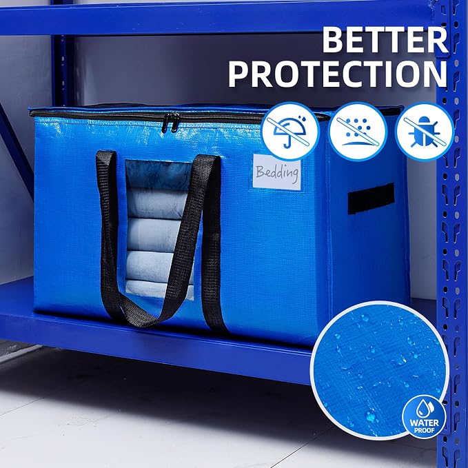 TAILI 4 Pack Blue Extra Large Moving Bags, Storage Bags - Image 5