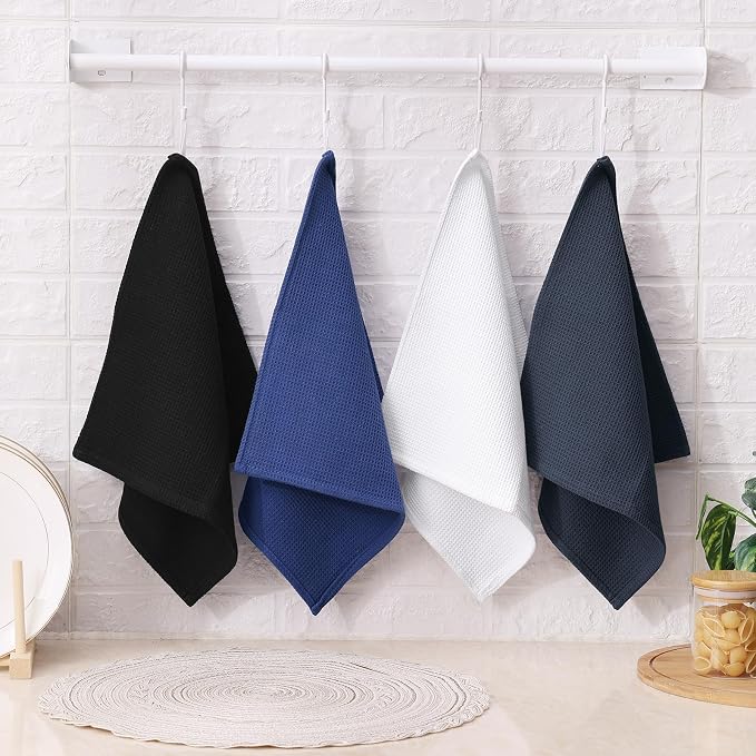 Homaxy 100% Cotton Waffle Weave Dish Cloths, 12 Pack - Image 8