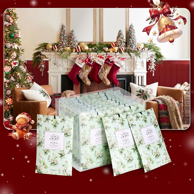MYARO 20Pcs Jasmine Scented Sachets, Closet Deodorizer Car Air Freshener - Image 6