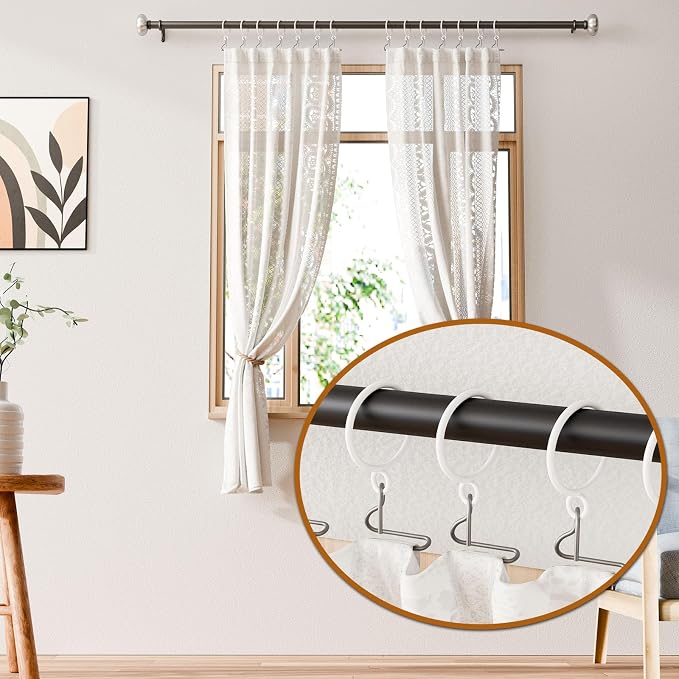 50 Pack White Metal Curtain Rings - Image 4