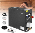 VEVOR Steam Generator, 4 kW Steam Shower System with Controller for Home Sauna Bath Spa, Commercial Auto Drain Kit with Overheat, Dry-Run & Overpressure Protection, 10 Min to 24h Efficient, Black