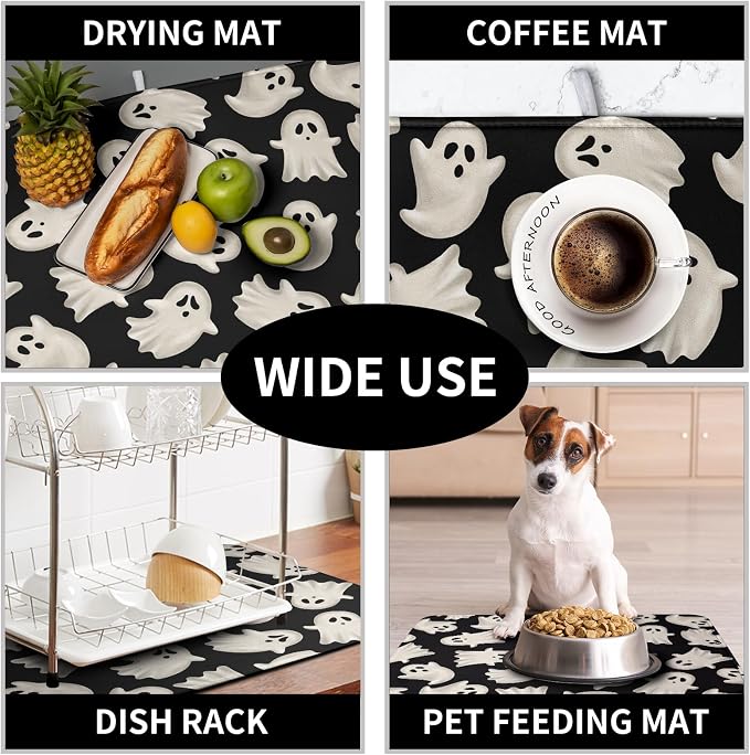 Cute Ghost Halloween Dish Drying Mat - Image 7