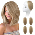 REECHO Clip in Hair Volumizer, Short Thick Clip in Hairpieces Adding Extra Hair Volume Extensions for Women with Thin Fine (Golden Blonde, 8 Inch(Pack of 4))