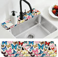 2 Pcs Kitchen Sink Splash Guard Faucet Mat Butterfly Pattern Faucet Mat by CONCHLERY%E6%97%97%E8%88%B0%E5%BA%97