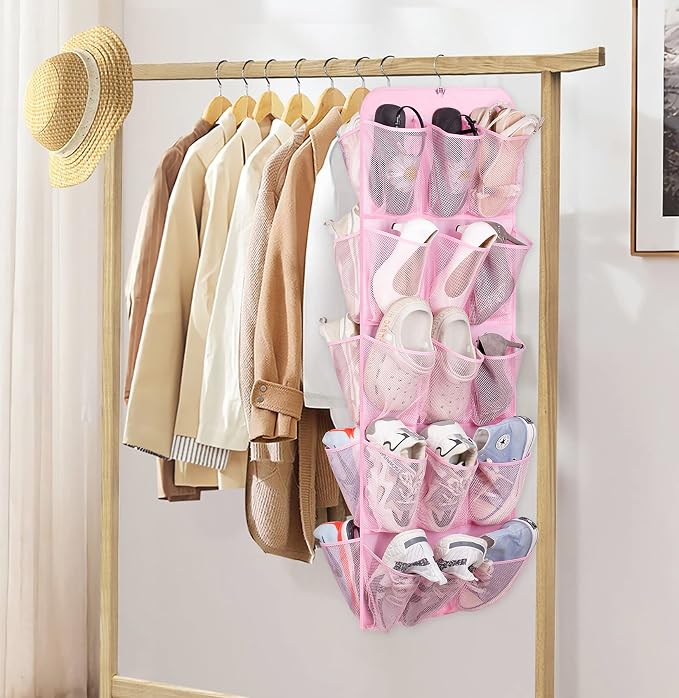 MISSLO 30 Large Pockets Dual Sided Hanging Shoe Organizer - Image 5