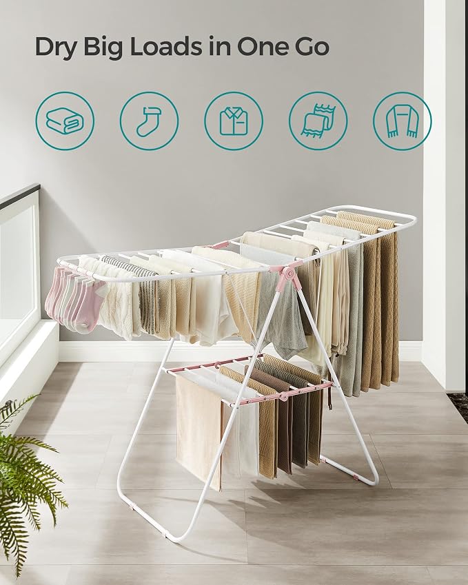 SONGMICS Clothes Drying Rack, - Image 3