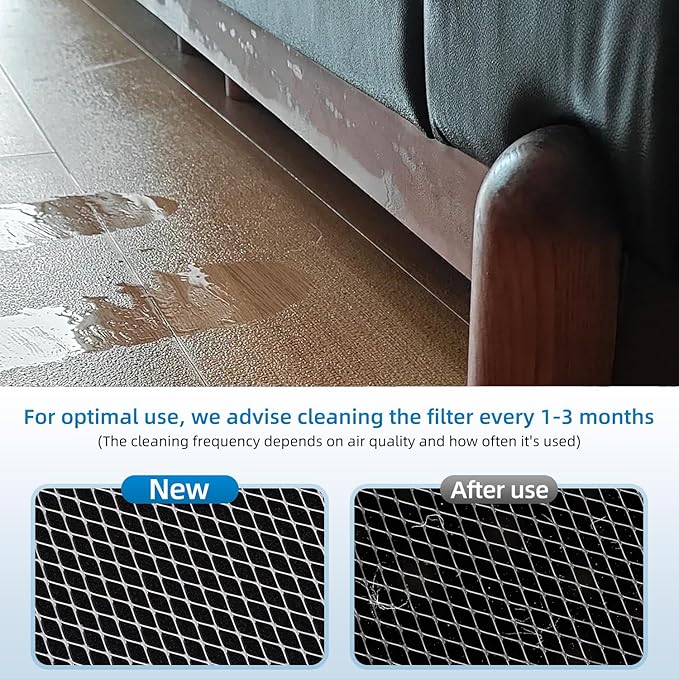 5881 Washable Filter MERV 8 Compatible with AprilAire Whole-House Dehumidifiers Models E100 E080 and Dehumidifying Ventilator 8192A Replacement Filter, 2 Pack（No Spring Clip）